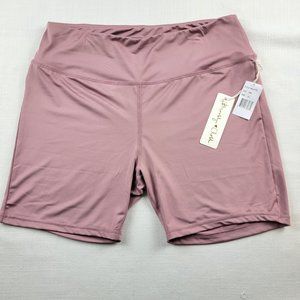 BROOKLYN CLOTH Rose Pink Biker Shorts - XL - NWT